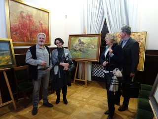„Obrazy stare i nowe” – wernisaż wystawy Daniela Pieluchy w pałacu Męcińskich w Działoszynie